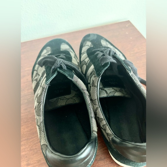 COACH BLACK & GREY LACE UP TENNIS SHOES SIZE 9.5B - Picture 5 of 7